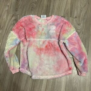 Disney Pink and Cream Fuzzy Sweater Pullover